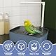 Afenau Vogeldusche Wellensittich, Wellensittich Dusche mit Großer Kapazität, Automatisch Wasserzyklus Vogel Dusche, Multifunktionaler Wellensittich Badewanne für Sittiche Wellensittiche