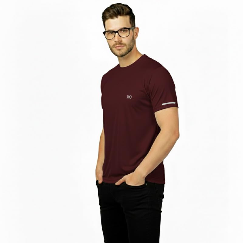 KIWINGS Mens T-Shirt | Regular Fit Tee | Round Neck Collar for Athletic and Gym Wear | Soft & Stretchable Fabric | Lightweight & Sweat-Resistant-image-33