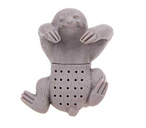 Infusore a Forma di Bradipo 4358 plastica siliconata Tisane camomilla colino. Media Wave Store ®