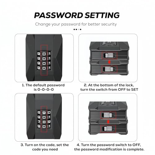 Image of Amazon Basics Number Locks for Door | Combination Lock Padlock Secure Number Lock | Multi-Purpose Lock for Home, Office, and Outdoor Use, Black (Pack of 1)