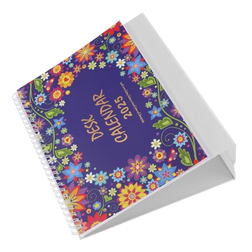 Happyyami 年卓上カレンダー 小型スタンディングデスクカレンダー 月間プランニング用 ポータブルデザイン 書き込みスペース広々 厚手用採用