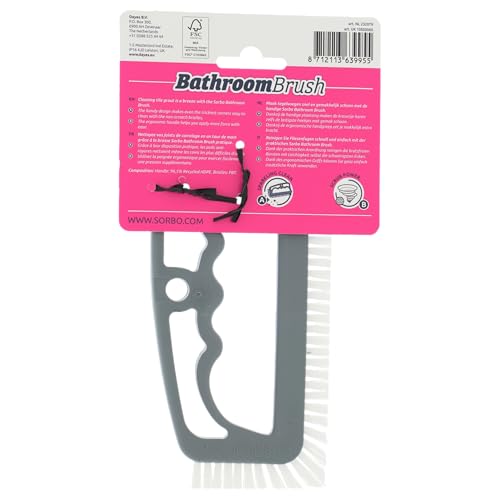 Sorbo Bathroom Grout Brush, Ergonomic Cleaning Brush with Nylon Bristles, for Tile Joints Corners & Edges - Image 2