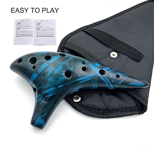Lieke L017 Ocarina 12 Hole Alto C Straw Smoked Ceramic Ocarinas,Musical Instrument thumb #4