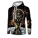 Produktbild Hniunew Kapuzenpullover Herren Hoodie Langarm Sweatshirts Wolf Totem Drucken Laufender Pullover 3D Tierischer Pullover Kapuzensweatshirt Sweatjacke MäNnersweat Hoody Strickjacken