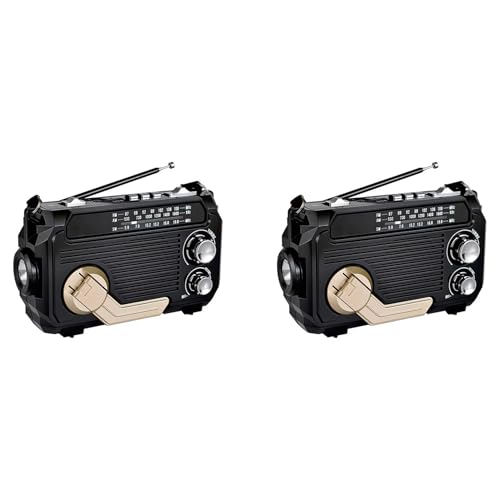 Récepteur de radio d'urgence FM AM SW solaire portable avec support TF USB
