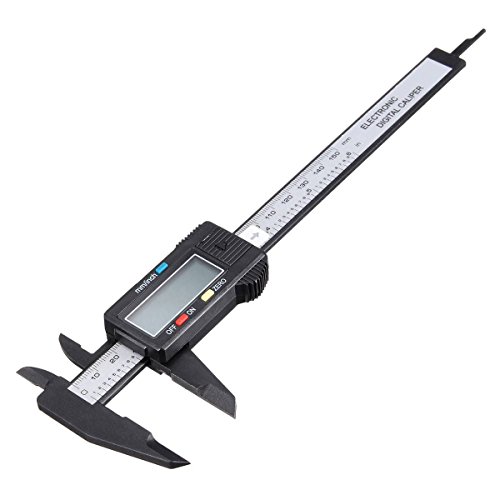 Drillpro DCLA-0605 LCD Elektronische Digital Messschieber,0-6'' (0-150 mm) Edelstahl Schieber Auto-Off Highlights Inch / mm Standard and Metric Messwerkzeug Cover