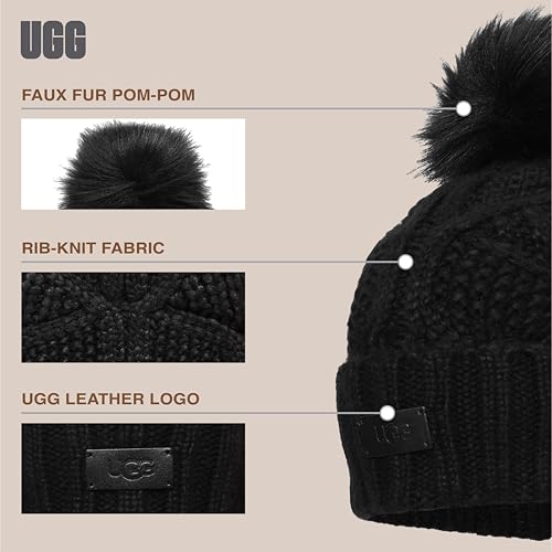 UGG Damen Beanie-Mütze Zopfmütze mit Bommel – Bild 6