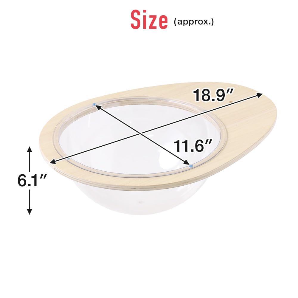 Glaskuppelnest für Katzen-Sitzstange, 30 cm, Katzen-Wandmöbel, Wandregale, transparent, Katzenbett für Indoor-Katzen