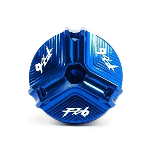 Bouchon de remplissage d'huile moteur CNC bleu pour moto FZ1 et FZ6