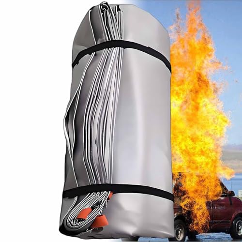 Couverture de sécurité silicone 800°C anti-feu voiture vélo électrique bâche réutilisable 4m - 2