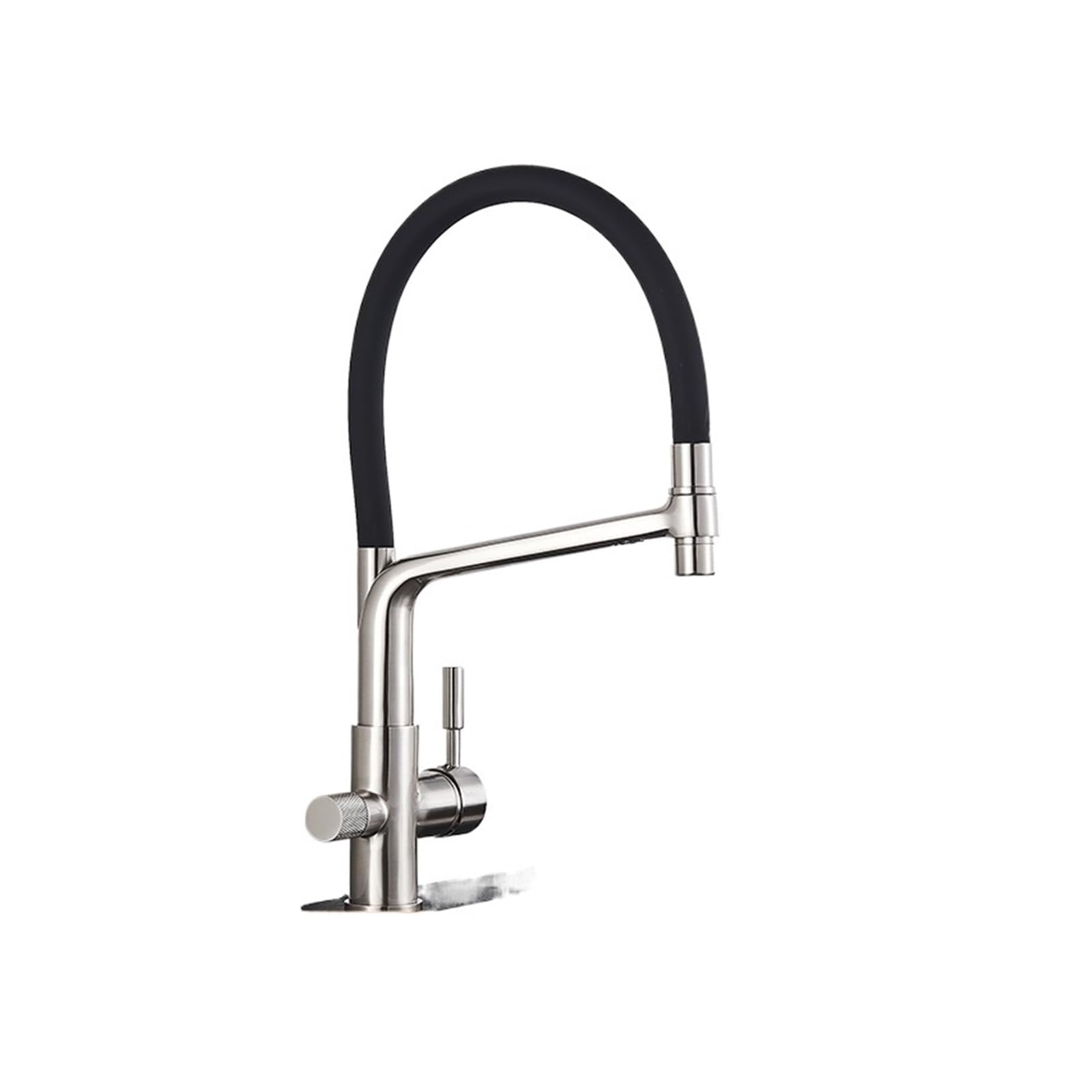 Yjyjy Nickle Brushed A Faucet Pull-Down Kitchen Sink Faucet Pure Water Filter Kitchen Faucet Double Handle Hot And Cold Mixer Crane Purification Faucet Tap