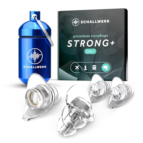Schallwerk Strong+ Tappi per Orecchie Trasparenti