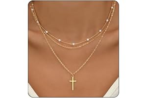 Layered Cross Necklace for Women
