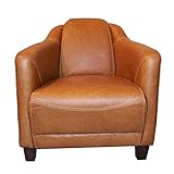 Le drugstore modern Fauteuil Club Cigare Cuir Camel