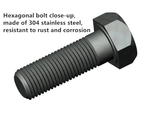 Image of #10x1(5Sets) Hex Bolts Assortment Kit,Nuts and Bolts Assortment Kit,Hex Bolt Nuts,Bolts and Nuts kit, Includes Common SAE Sizes, 304 Stainless Steel,Hex Bolt Nut