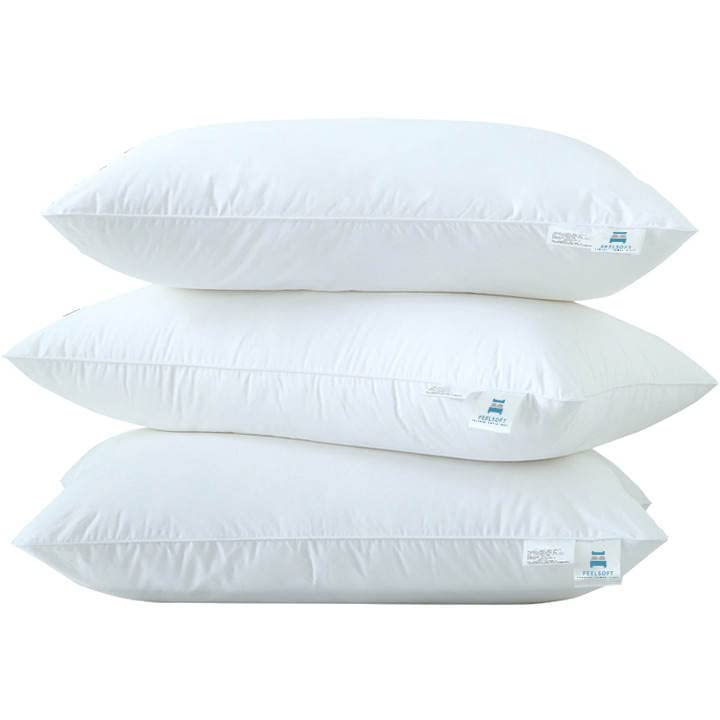 FeelSoft Microfiber Sleeping Bed Pillow Medium Density for Back, Side Skeepers - Microfiber Fill, Cotton Cover - [Oeko- TEX Certified]