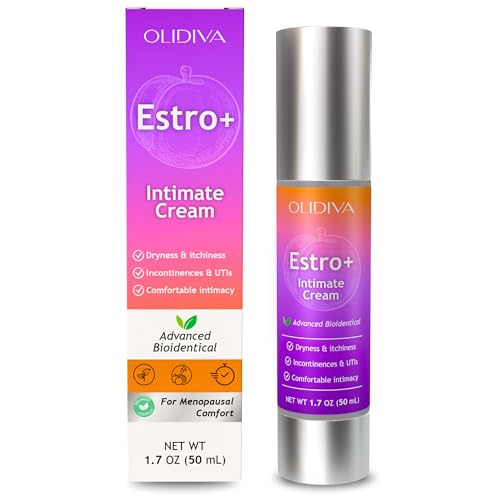 Olidiva Bioidentical Estriol Cream for Women - Intimate Moisturizing Cream for Women - Menopause Relief for Vaginal Dryness & Vulva Itch 50g / 1.76 oz (3 Month Supply)