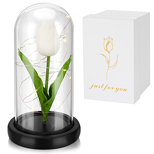 Panven Birthdays Gifts For Women, Forever Tulip Artificial Flowers Gift For Mom Grandma Her, Unique Personalized Birthday Gifts For Friends, Sisters, Wife, Husband #TOP8