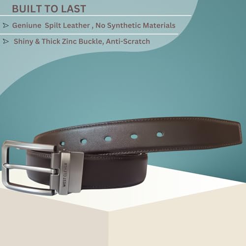 Mens Reversible Dress Belt 100% Cow Leather Classic Reversible Belt Men for Work and Casual, Double Sided Belt2