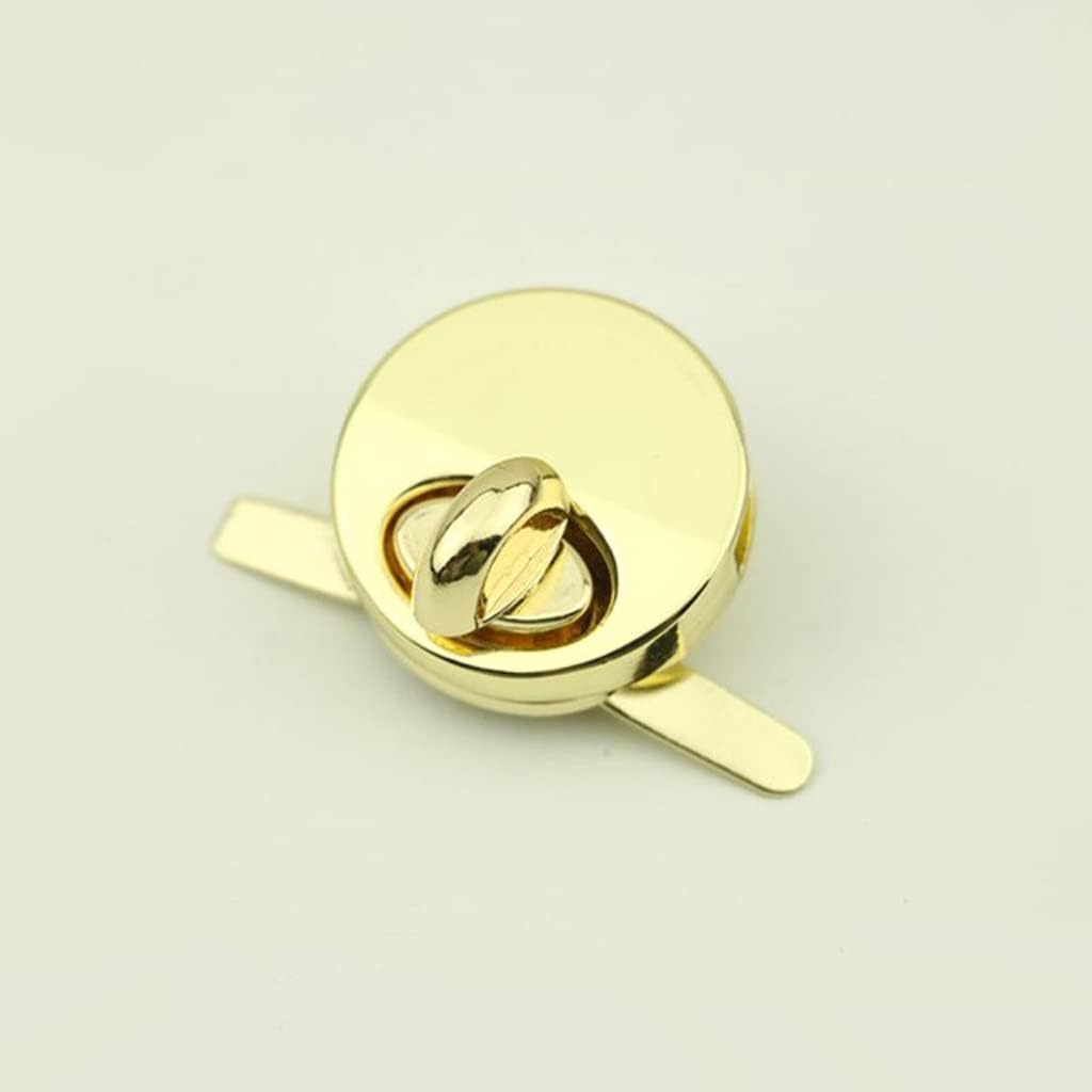 Round Clasp Turn Lock Small Metal Bag Lock Handbag Shoulder Bag Bag Accessories(E)
