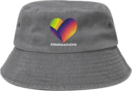 HLBSDM Chapeau bob Pride We Race as One, Chapeau de Soleil en Coton, Chapeau de Plage d'été