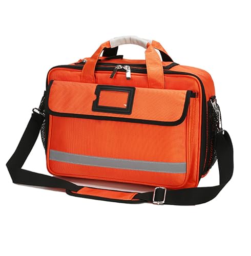 Erste Hilfe Kit Leer Notfallkoffer, Notfall-Reaktion Trauma Tasche mit mehreren Taschen, medizinische Versorgung Tasche, für Reisen, Haus, Auto, Wandern, Arbeitsplatz & Outdoor(Orange)