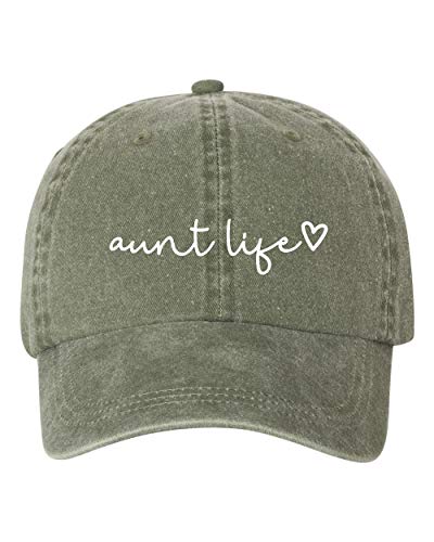 Gorra de béisbol ajustable con texto Aunt Life