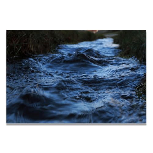 Cuadro decorativo para salones modernos, lienzo de montañas VHdfgTY Agua Impetuosa 30x45