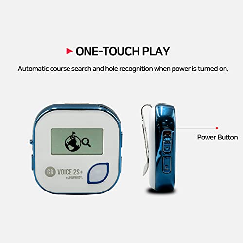 image for GOLFBUDDY Voice 2S+ Talking GPS Rangefinder, Clip on Hat Golf Navigati