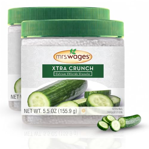 Mrs. Wages Pickle Mix,Xtra Crunch,Easy-To-Use,Fast Results,Great Taste &amp; Crispness,Ensures Crunchiness,5.5 oz Jar,(Pack of 2)