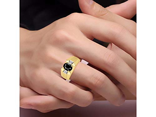 Bague en onyx RYLOS anti-ternissement diamant de qualité