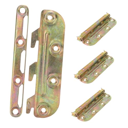 Kisangel 4 St Möbelbeslag för Sängram Förlängda Låsbrädor Fästen för Huvud Fotgavel Robusta Sängramshållare Enkel Montering Slitstarka Träbeslag