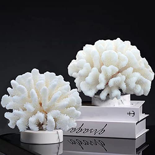 Pack de 2 Corales Blancos Decorativos de Resina miniatura 1
