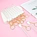 10pcs Mascara Wands Tube Reusable Lash Spoolies Eyelash Brush Tubes with Keychain Spoolies Golden Metal Lash Extension Brushes Applicators Makeup Tools (Golden Metal 3-KC)
