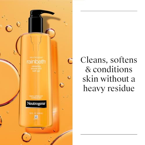 Image of Neutrogena Rainbath Refreshing Shower Gel, Original, 32 fl. oz | Moisturizing Body Wash, Cleans, Softens, and Conditions Skin, Creamy Lather, Cleanser and Shaving Gel