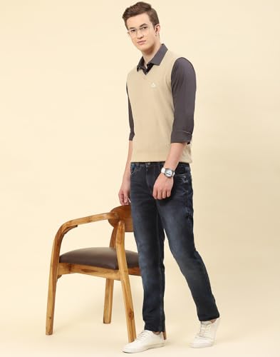 Image of Monte Carlo Men Regular Fit Sleeveless Solid V Neck Winter Sweater (Pack of 1)