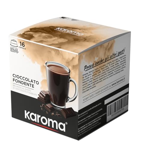 Karoma® capsule compatibili con Nescafè Dolce Gusto (Cioccolato Fondente, 16)
