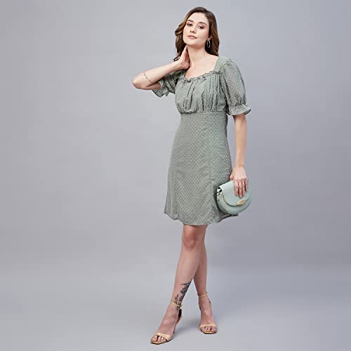 Image of Marie Claire Women's Polyester A-Line Midi Casual Dress