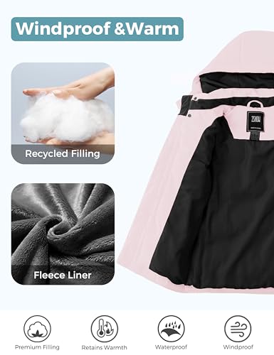 Image of ZSHOW Girl's Winter Coats Waterproof Puffer Jacket Outerwear Winter Jacket