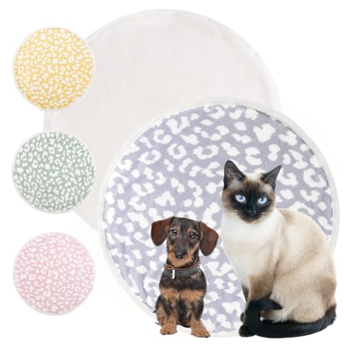 Cat Blanket for Indoor Cats – 29" Soft Sherpa Fleece Pet Throw, Washable Reversible Dog Blanket for Small Dogs, Cats, Kittens, Couch Bed Sofa Car Protector – Grey