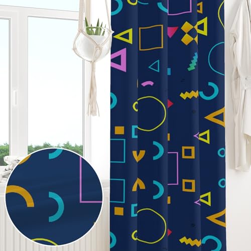 Chambre d'enfant gaie et paisible avec ce rideau occultant géométrique