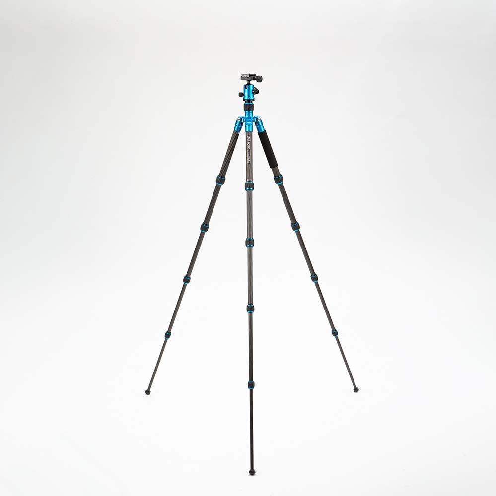Bеѕt Cуbеr Mоndау 🔥 MeFoto RoadTrip Lightweight 61.6 Carbon Fiber Tripod/Monopod, w/Case, Twist Locks, Triple Action Ballhead w/Arca Swiss Plate - Blue (C1350Q1B)