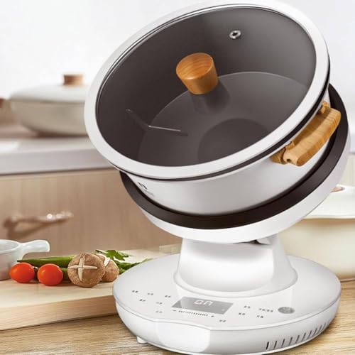 Memykoy Máquina de Cocina Inteligente de 2000 W, Olla automática para saltear de 8 L, 7 Modos de cocción, Calentamiento Envolvente 3D e Interior Antiadherente, Ideal para restaurantes y hogares.