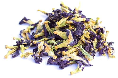 Butterfly Pea Flower Tea Clitoria ternatea, blue butterfly pea flower dried Herb Tea 100 grams