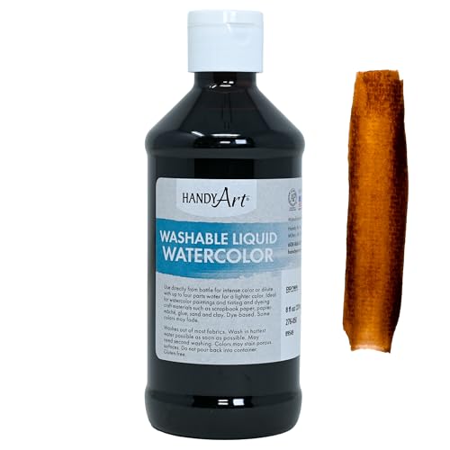 Handy Art Washable Liquid Watercolor Brown 8oz