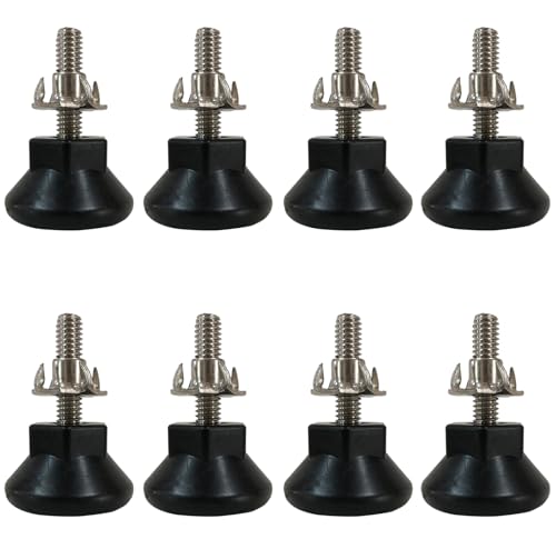 TAMU Heavy Duty Height Adjustable Furniture Legs Leveler 304 Stainless Steel Heavy Duty Leveling (2 Sizes:Pack of 8)