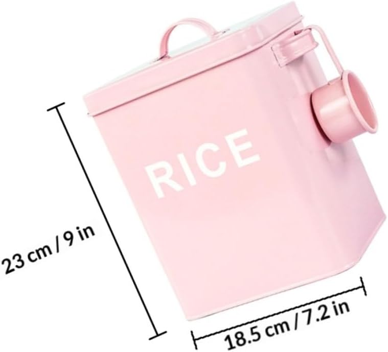 Pet Food Storage Bucket with Lid Iron Food Sealing Box Large Capacity Moisture-proof Rice Container Household Use