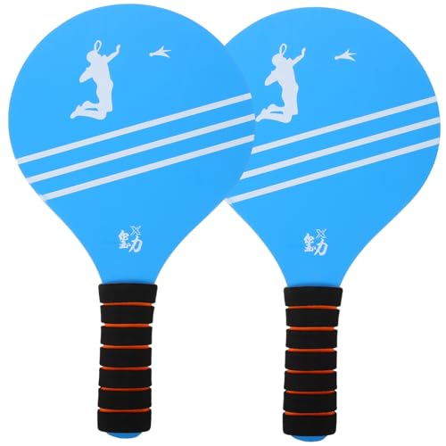 CLISPEED 2 Piezas Raquetas De Badminton De Madera para Principiantes Raquetas Deportivas De Badminton para Adultos y Balones para Jugar Al Aire