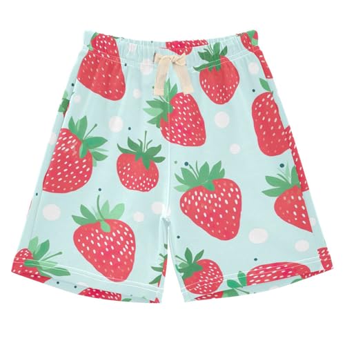 J JOYSAY Red Strawberries Toddler Baby Boy Shorts Shorts with Drawstring Elastic Waist Toddler Kids Pants for 5T Baby Kids