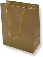Kit Combo com 5 Sacolas Pequenas/Sacolinhas Kraft Reforçada e Resistente